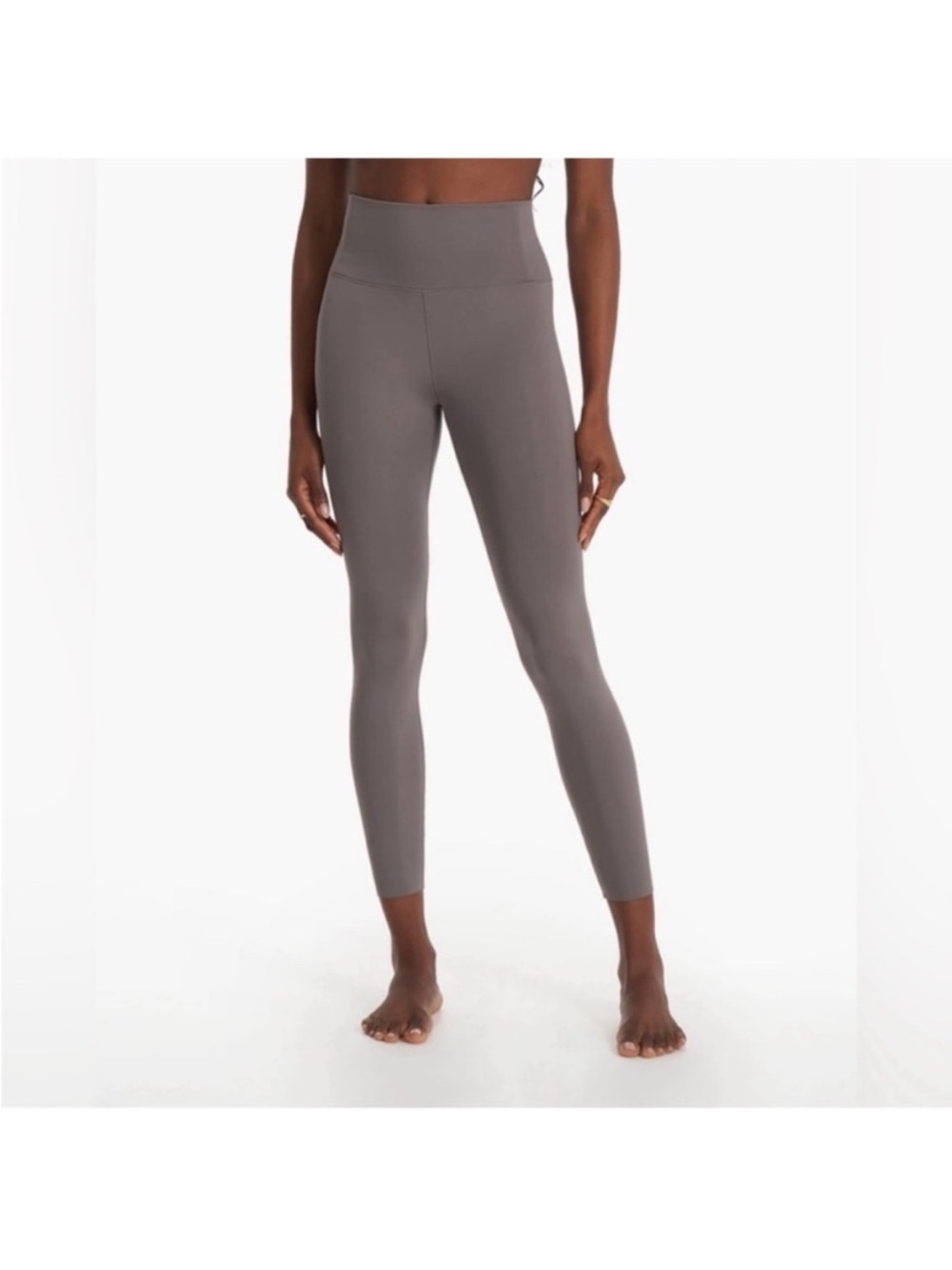 Vuori Evolve Legging High Rise Performance Stretch Knit Smoke Grey Sz S